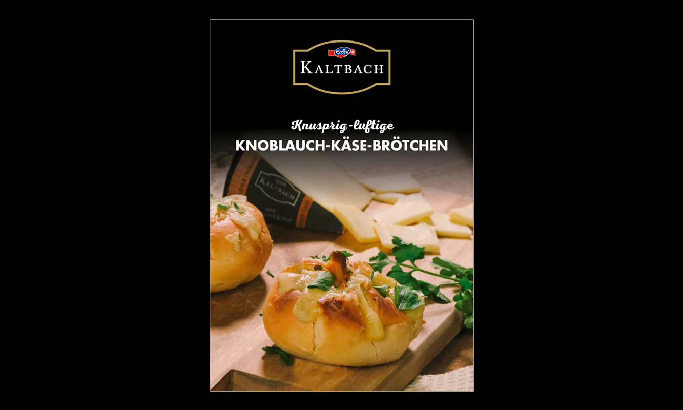 Rezeptkarte „Knusprig-luftige Knoblauch-Käse-Brötchen“ – Emmi ...